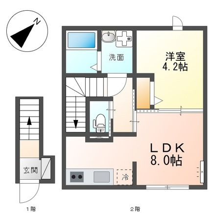 【間取り】 | (仮称)吹田市新芦屋新築アパート