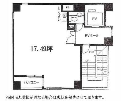 港区東新橋２丁目の店舗事務所の間取り
