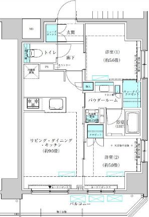 ヴィークブライト蔵前の間取り