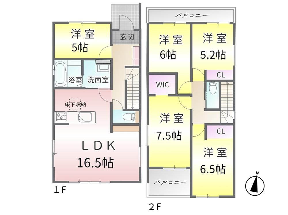 春日井市上条町8期(全1棟)の間取り
