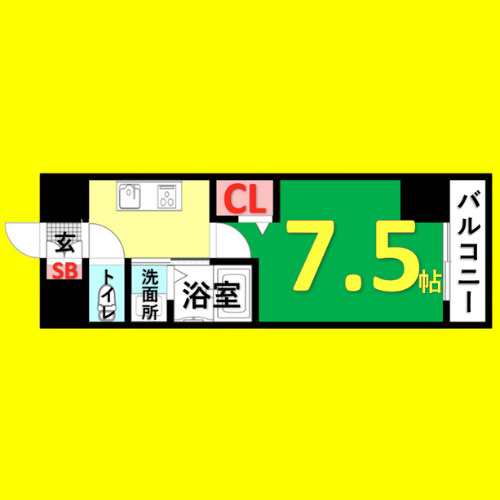 ファーニッシュ太平通　名古屋市賃貸　仲介手数料無料の間取り