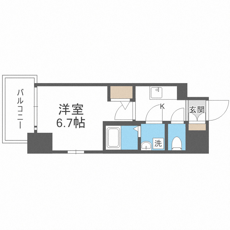 エスリード大阪上本町グリーズの間取り