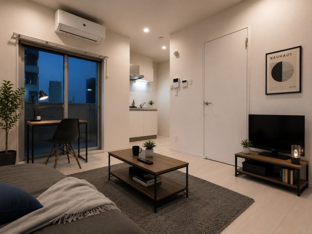 京都市伏見区深草勧進橋町のアパートの内装|CG画像です。家具家電付きではありません