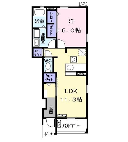 アペックス荒中の間取り