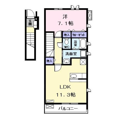 Ｄｉａ　Ｃｒａｎｅ　榮の間取り