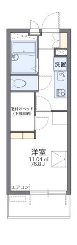 レオパレス嬉楽の間取り