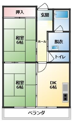 名古屋市中川区中島新町２丁目の賃貸マンションの間取り