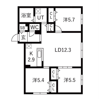 【間取り】 | グランディール琴似