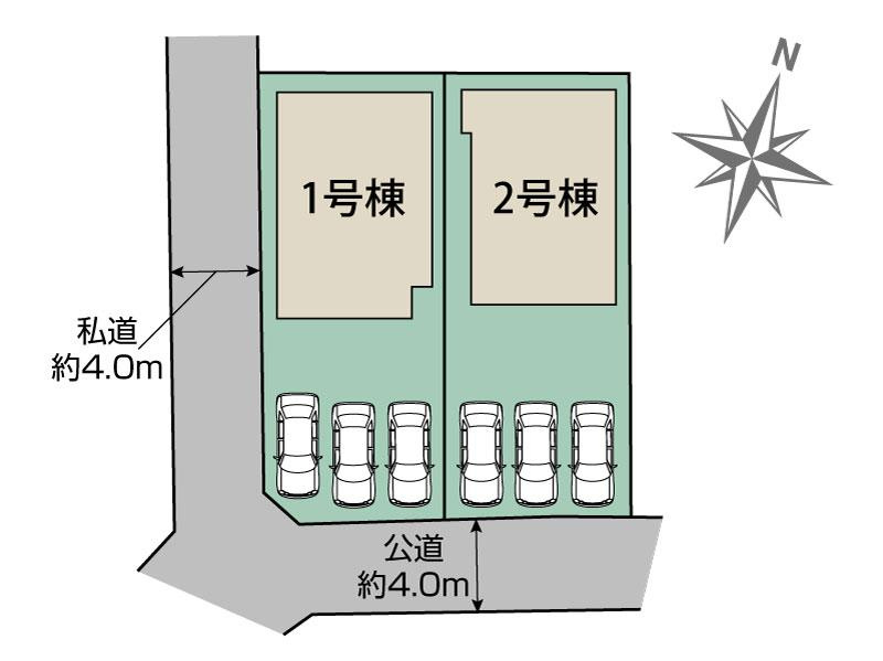 ブルーミングガーデン／北区麻生田4丁目4期／1号棟の区画図