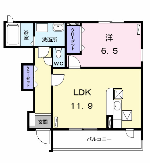 Ｅｔｅｒｎａｌ　牛立　Ｓの間取り