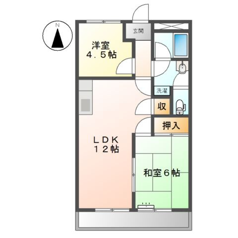 エスペランサ西前田の間取り