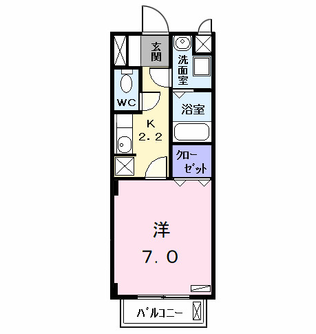 シェソワＰａｒｔ．１の間取り
