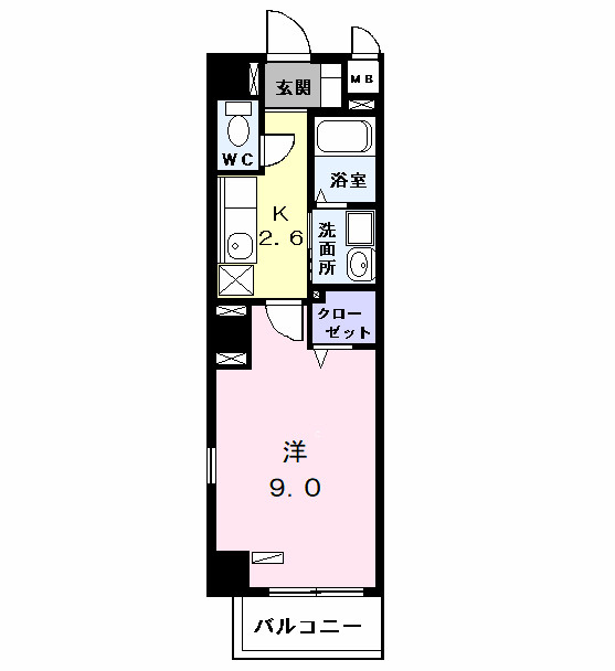 レジデンスＫー１の間取り