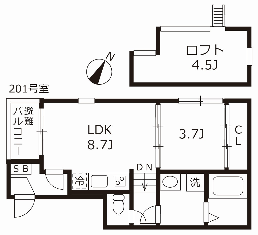 グランツ松葉町の間取り
