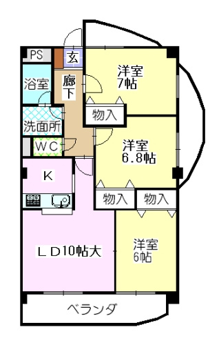 ファミーユ植田東の間取り