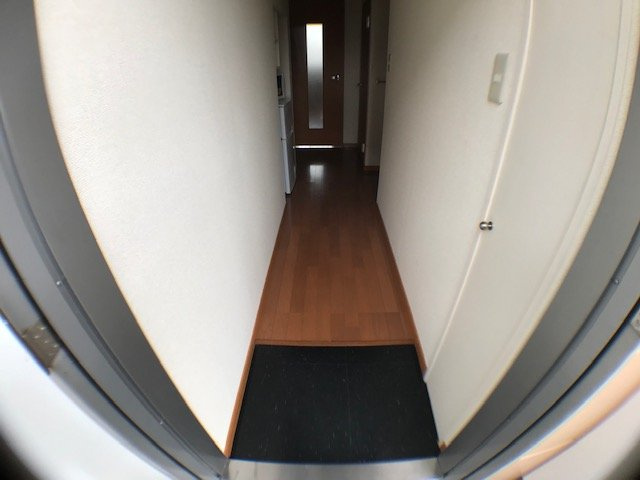 レオパレスヴェルデ高島の玄関