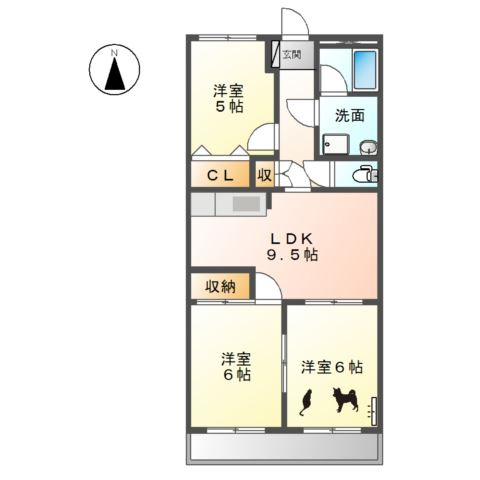 コンフォールＳの間取り