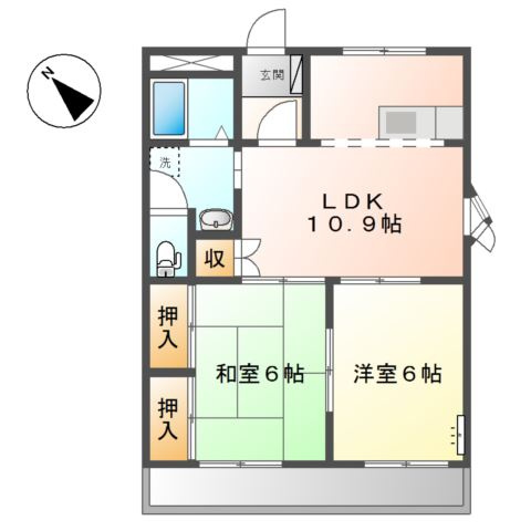 コーポ清和の間取り