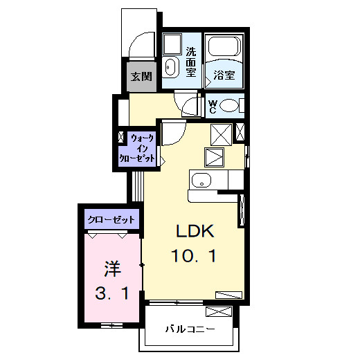 ノーブル港西　Ⅰの間取り