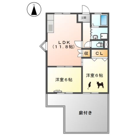 ロイヤルタウン天子田の間取り