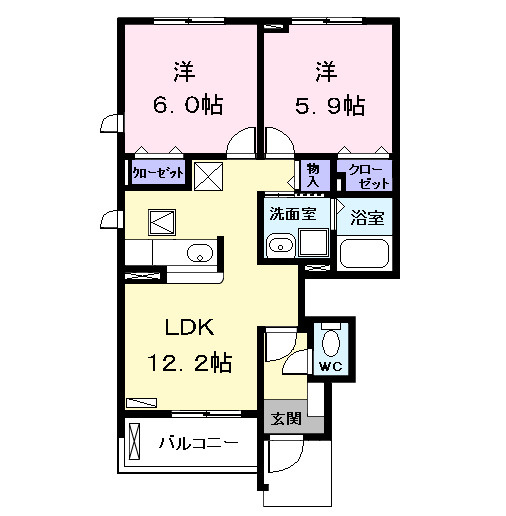 アプリコットの間取り