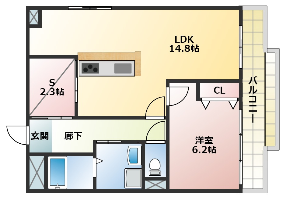 鳥山ハイツ　301の間取り