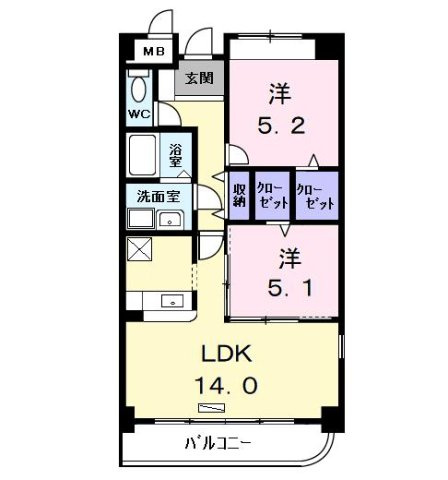 プレシャスコートの間取り