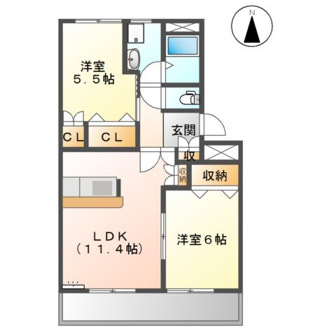 クレストール瑞雲郷の間取り