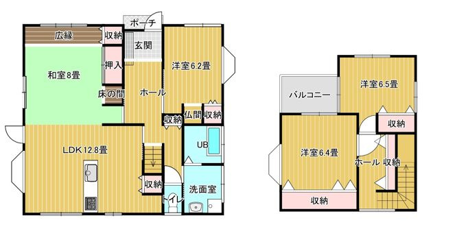 登米市南方町照井の間取り|家族が多いご家庭や、二世帯・来客の多いご家庭にもおすすめのゆとりある間取り