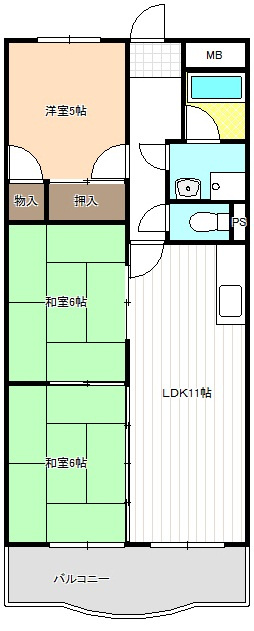 丸二サンハイツの間取り