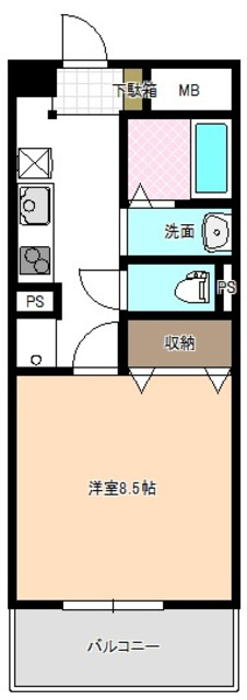 ベイシティ桔梗Ⅴの間取り