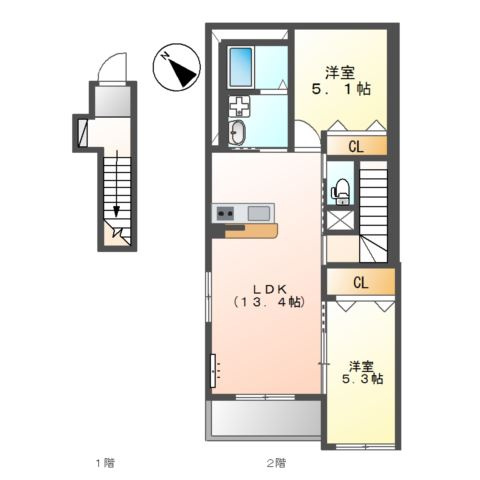 高針台フルールの間取り