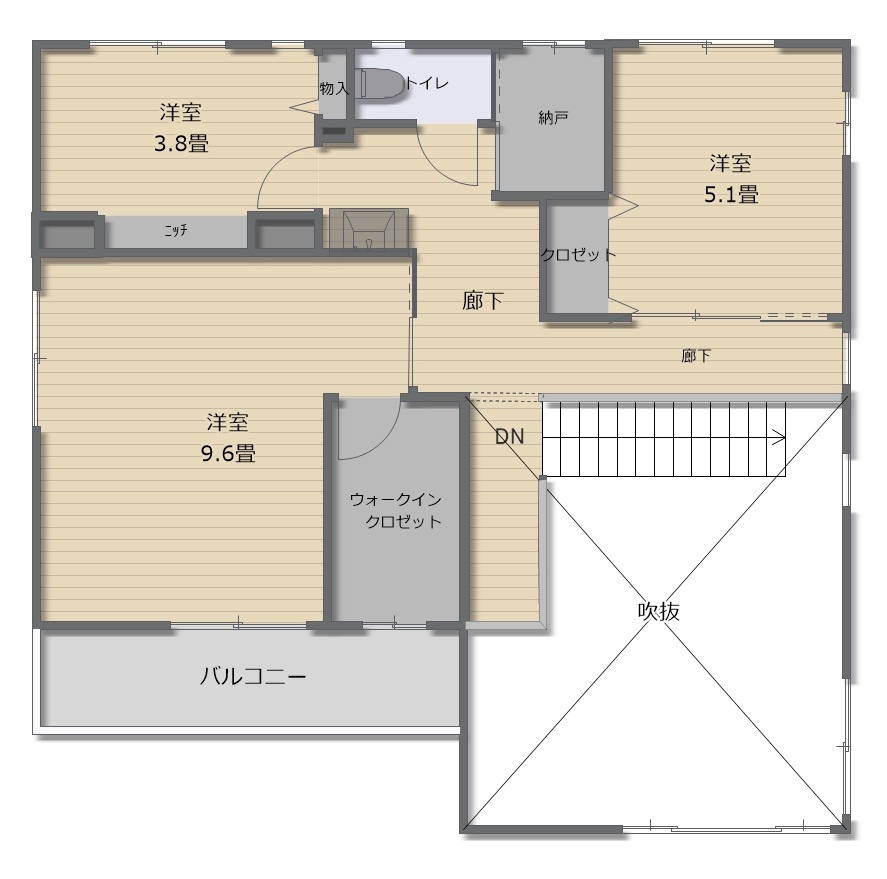 津山市南方中　中古住宅4LDK＋倉庫　のその他|間取り2階