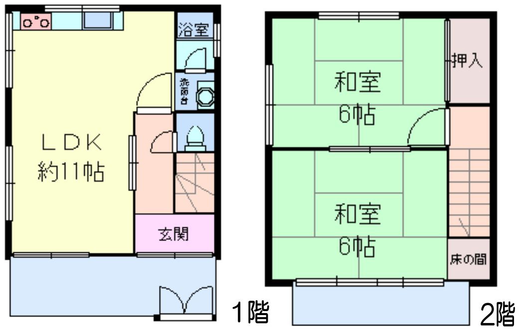 垂水区歌敷山2-3-13戸建の間取り