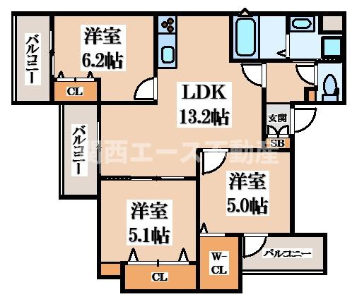 【間取り】 | ラモーナ雁屋西