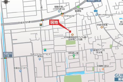 ブルーミングガーデン／南区出仲間3丁目／1号棟の地図
