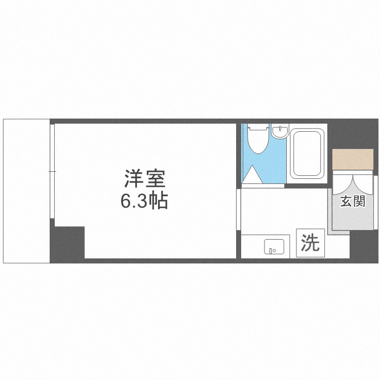 シティピア玉造の間取り