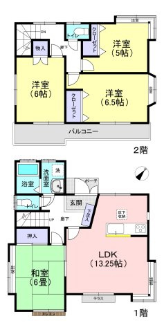 越谷市大字向畑の間取り