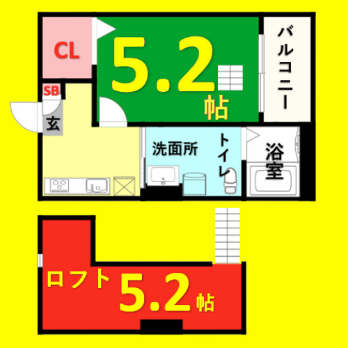 ボルツァーノ　名古屋市賃貸　仲介手数料無料の間取り