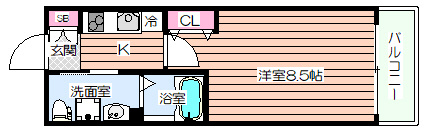 【間取り】 | エスライズ四ツ橋