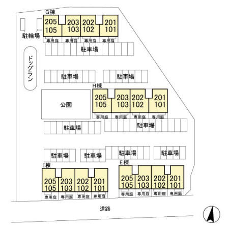 グランマーレ　Gの区画図