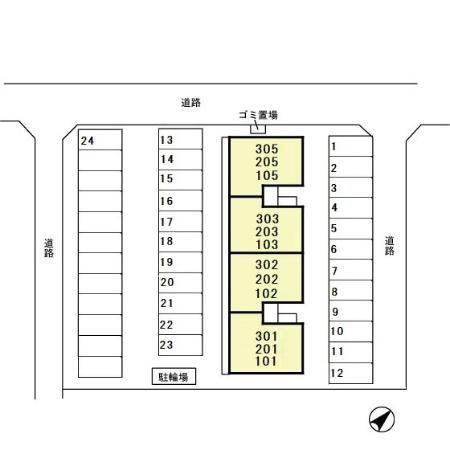 グレースフル東大島の区画図