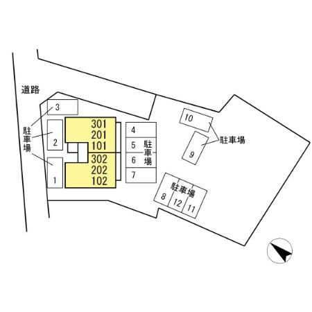 サニーハウス　Ⅱの区画図