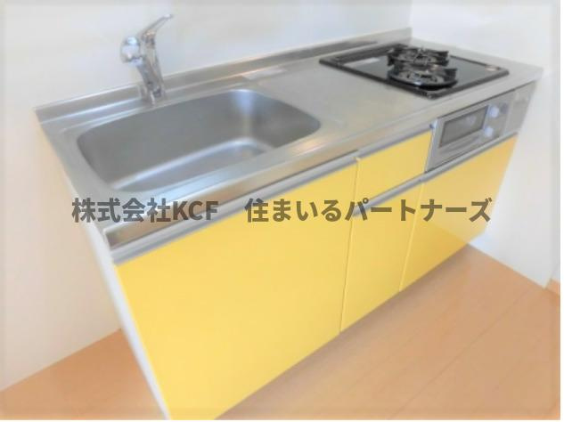 グランドソレーユ東合川のキッチン|コンパクトなキッチンで掃除もラクラク