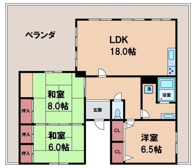【間取り】 | ぴーちばれい