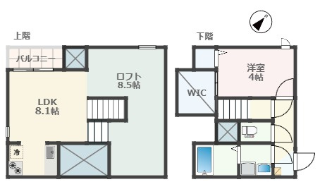 ADC花園Ⅱの間取り