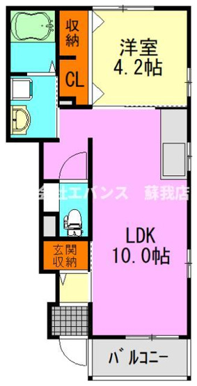 【間取り】 | エスペランサⅡ | 使いやすい間取りです