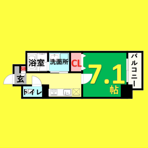 サクシード大曽根　名古屋市賃貸　仲介手数料無料の間取り