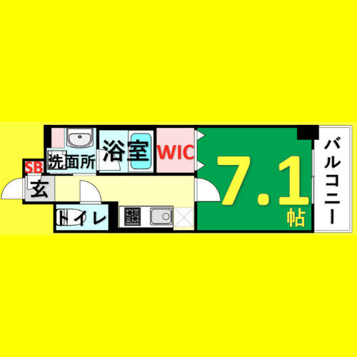 サクシード大曽根　名古屋市賃貸　仲介手数料無料の間取り