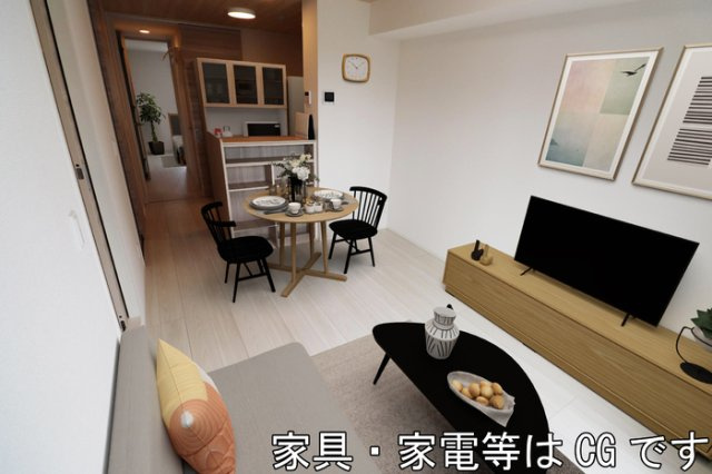 D-room FIRST大善寺駅前の居間・リビング|使いやすいリビングです